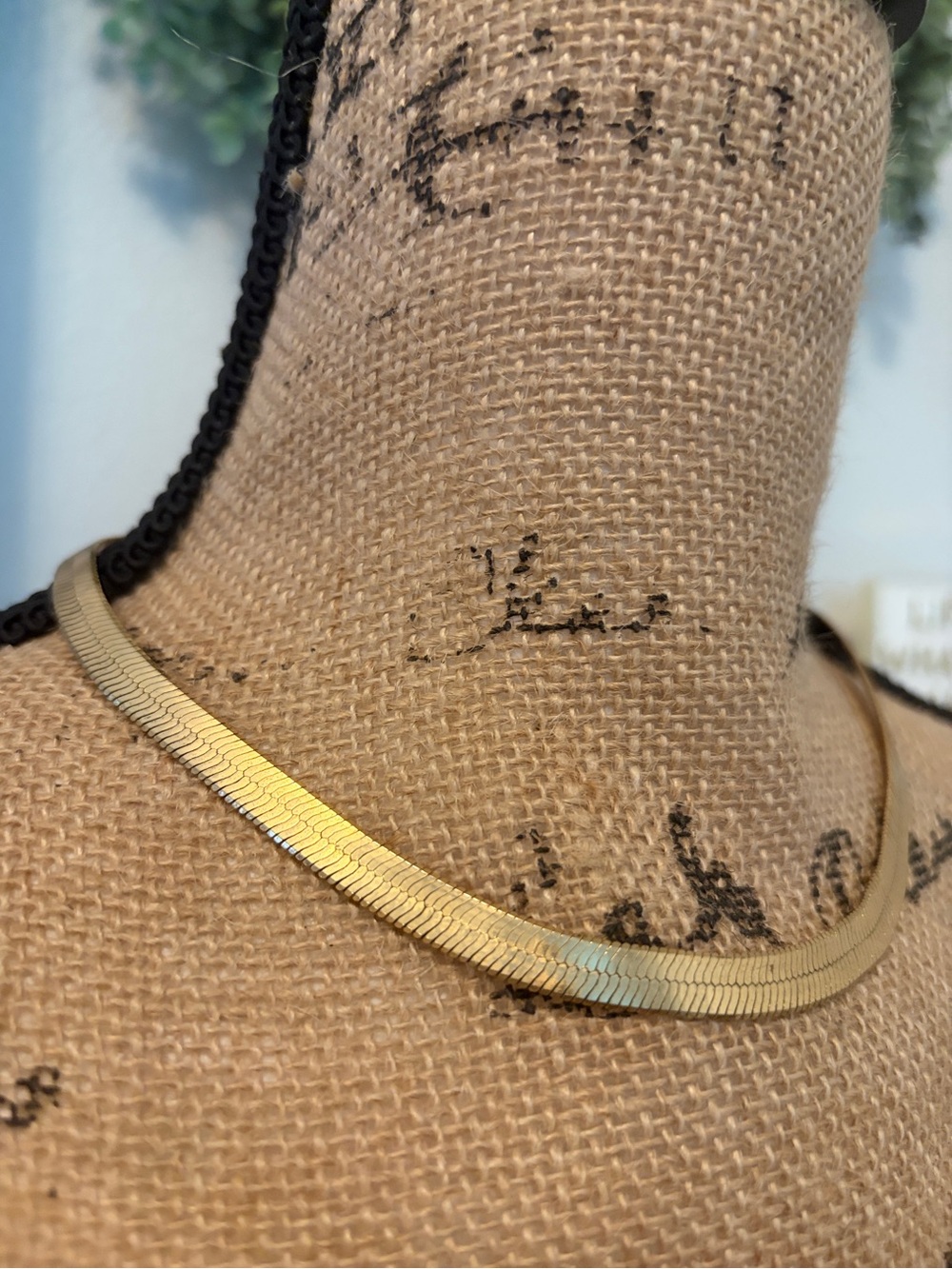 J. Crew Gold Herringbone Necklace